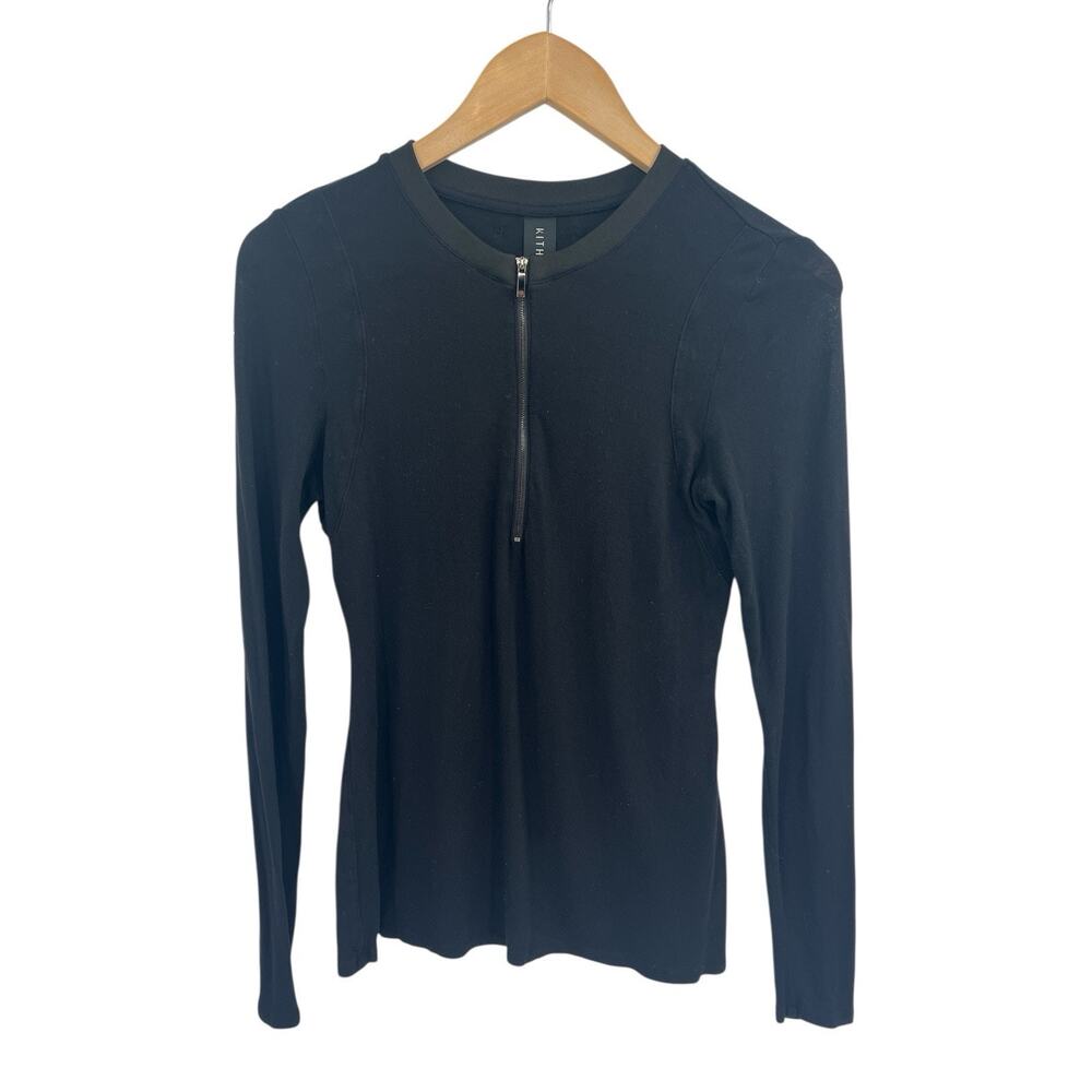 Kith Black Athletic 1/2 Zip Pullover Long Sleeve Women’s Small